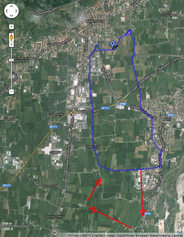 loop 9km Levà Nove Pezzi S.Vito Anconetta + 3km dell'Olmo Sandri Toresin_mark